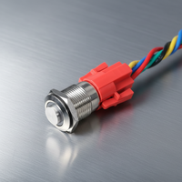 Bouton-poussoir momentané en métal étanche OEM 12mm 22mm 3V LED, deux positions, pour borne d'arcade et usage industriel