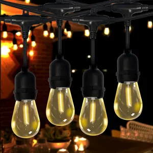 factory direct sale decorative lighting 110V 220V outdoor serial lights bulb string E12 led bulb light string