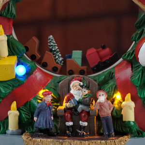 Guirnalda musical de resina con luces Led para colgar en la pared decoración navideña con Papá Noel y niños, venta al por mayor - Product Image 3