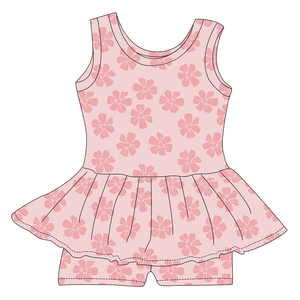 Maillot de bain une pièce sans manches pour fille, imprimé floral hawaïen, pour enfants, vente en gros ODM, maillot de bain personnalisé pour enfants - Product Image 3