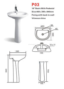 Inodoro y Lavabo de Cerámica Blanca de Dos Piezas con Doble Descarga, Montado en el Suelo, para Uso en Baños y Hoteles - Product Image 5