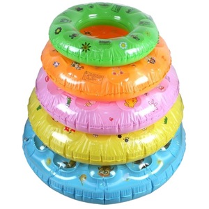 Children Swimming Ring Round Cartoon Pattern Double Layer Thickened PVC <b>Inflatable</b> <b>Float</b> For Kids Water Play - Product Image 2