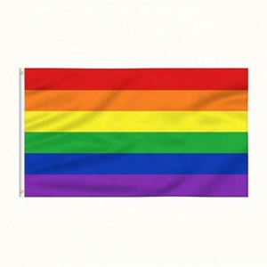 Rainbow Peace Pride <b>Flag</b> Banner 3x5ft Custom Logo Made of Plastic Polyester Silk for LGBT Parade Metal Pole - Product Image 3