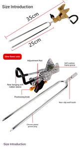 Supports de canne à pêche en acier inoxydable à <span class=keywords><strong>double</strong></span> tête à positionnement libre rotatif à 360 degrés - Product Image 6
