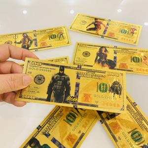 Uang Kertas Koleksi Berlapis Emas Plastik $100, Replika Uang Koleksi Film Marvel Super Heroes - Product Image 6