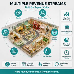 Mini centre commercial familial clé <span class=keywords><strong>en</strong></span> main pour projets de centres de loisirs familiaux (FEC) avec maisons de jeu, devantures de magasins et routes, conception personnalisée - Product Image 2
