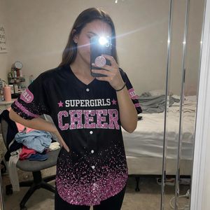 Camiseta Deportiva Personalizada de Poliéster con Estampado Personalizado, Estilo Béisbol con Brillo, Uniformes con Nombre, Número y Logotipo del Equipo - Product Image 2