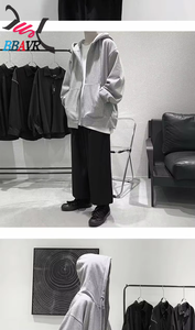 เสื้อฮู้ดซิปหน้า แขนยาว แฟชั่นสำหรับผู้ชาย เสื้อกันหนาวมีฮู้ดสำหรับผู้ชาย ฤดูใบไม้ร่วง ฤดูหนาว - Product Image 5