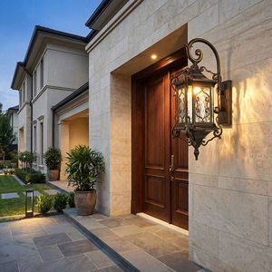 Lámpara de Pared Exterior Vintage de Aluminio Fundido, Impermeable IP65, Aplique de Pared Exterior Antiguo <span class=keywords><strong>para</strong></span> Porche y Patio de Villa - Product Image 3