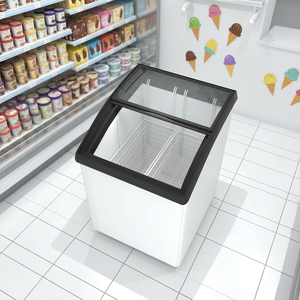 Congélateur vitrine Xiaoke SD-151S à température unique, 2 portes, avec porte en verre, pour crème glacée, réfrigération intégrée - Product Image 3