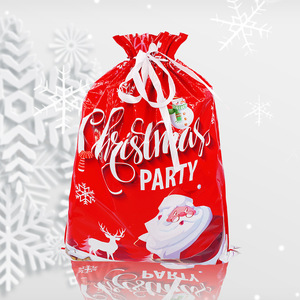 New Style <b>Large</b> Christmas Candy Gift Bags <b>Santa</b> Sacks Christmas Gift Bag With Drawstring - Product Image 4