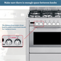 PRODIGY VB005 Cache-bouton de cuisinière de sécurité pour bébé, cache-bouton de four, cache-bouton de gaz adhésif en plastique