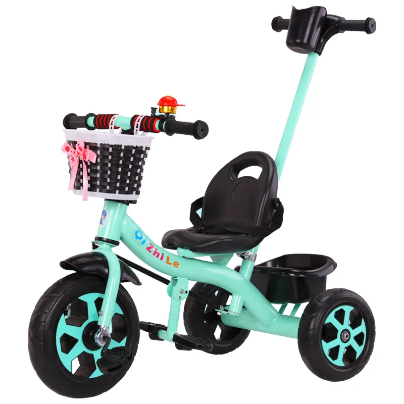 2021 New Push Handle Kids Tricycle Baby Bicycle 3 Wheels with music and light