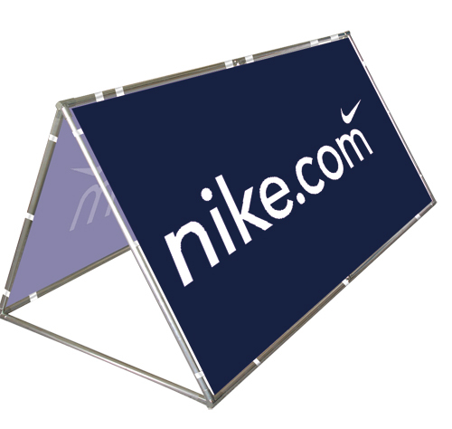 Aluminum A-Frame for Outdoor Trade Show Display Stable and Monsoon-Resistant