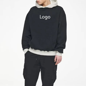 เสื้อฮู้ดขนแกะ400gsm สำหรับผู้ชายเสื้อจัมเปอร์สองชั้นทรงหลวมพิมพ์ลายพัฟตามสั่ง - Product Image 3