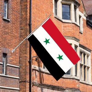 Bandera de Siria de 3x5 pies de poliéster con dos ojales de latón, de una sola capa, para colgar en exteriores e interiores. - Product Image 5