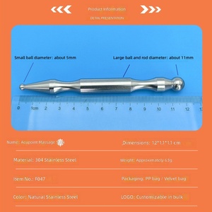 Bâton d'acupression en acier inoxydable en forme de stylo, couteau à fascia, outil de massage des méridiens pour soulager les muscles, yeux, visage, semelles des pieds et pieds - Product Image 5
