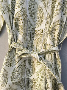 Robe longue en coton Kaftan, robe de plage, couvre-vêtement pour femmes, cadeau, robe bohème à imprimé à la main, vêtements de nuit, robe maxi, kimono, robes - Product Image 3