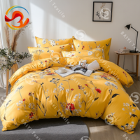 Queen Size lit 2 places luxe 100% coton microfibre draps ensemble 3 pièces 2 places rideaux plats usage domestique