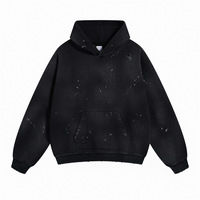 Sweat à capuche unisexe surdimensionné en molleton 100 % coton brodé, sans cordon, épaules tombantes, 400 g/m², vente en gros personnalisée