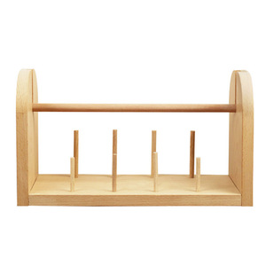 Support de bobine en bois avec bobines rotatives pour outils de broderie, organisateur de rangement de bureau, fournitures artisanales durables - Product Image 2