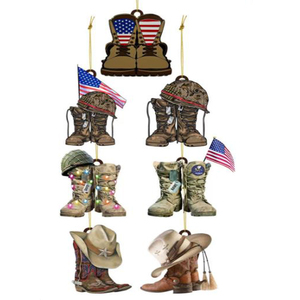 Botte <span class=keywords><strong>de</strong></span> <span class=keywords><strong>l</strong></span>'<span class=keywords><strong>armée</strong></span> avec drapeau des états-unis, ornement <span class=keywords><strong>de</strong></span> noë<span class=keywords><strong>l</strong></span> - Product Image 2