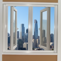 Ventana Abatible de PVC Kabo 2026, Estándar EN, Ahorro de Energía, Doble Acristalamiento