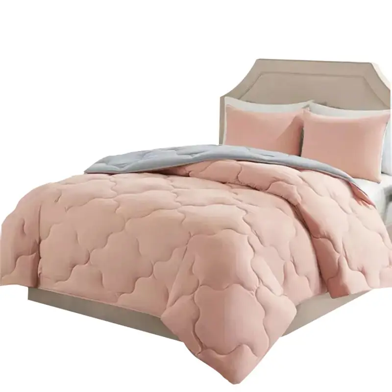 Edredon de cama personalizado de algodão, conjunto de cama de luxo com colcha têxtil do hotel