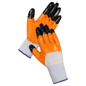 Gants de travail de sécurité en polyester, nylon et nitrile, fabriqués au Vietnam, avec paume lisse micro-sable et manchette élastique, pour manutention générale - Product Image 5