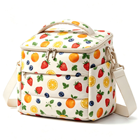 Boîte à lunch isotherme pliable pour femme, mignonne, matelassée, légère, rembourrée, réutilisable, sac isotherme pour le travail, le pique-nique, les voyages