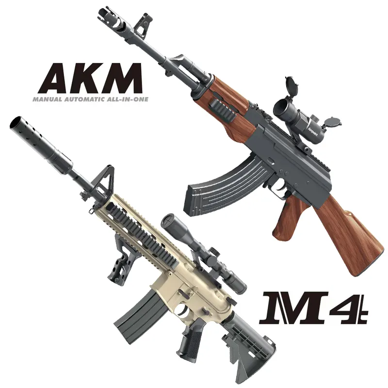 กราฟฟิตี M4 AKM 47 ขนาดใหญ่เจลไฟฟ้า Blaster ปืนของเล่นไฟฟ้าความเร็วสูงเปิดตัวเจลบอลปืนเด็กน้ํา Hydrogel ปืนของเล่น