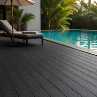 Dek Lantai WPC Anti-Selip Tahan Air Motif Kayu Oak Co-Extruded Persegi Panjang Sistem Pengunci Ganda 140x25mm Tahan UV