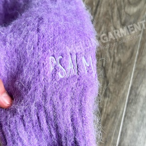 Nouveau design streetwear, sweat à capuche pour homme, pull en tricot d'hiver, sweat à capuche personnalisé à rayures, sweat en mohair moelleux - Product Image 6