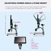 Digital USB Stereo Microscope 1200X Magnification Mini Handheld Inspection Camera Skin Magnifier LED Light OEM Video RoHS