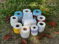 Gulungan stiker kustom kertas perekat langsung panas 4x4 label 100x100MM label pengiriman gulungan label kode batang Printer
