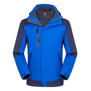 Top Men's and women's waterproof hardshell windbreaker men's wear, removable inner windbreaker jacket