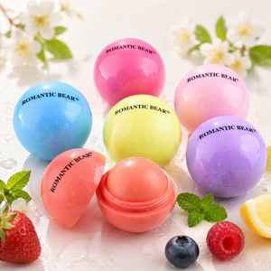 Bálsamo Labial Esférico Vegano Orgánico Natural de Marca Privada, Hidratante, Regalo para el Cuidado de <span class=keywords><strong>los</strong></span> <span class=keywords><strong>Labios</strong></span>, OEM - Product Image 4