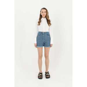 Camicia Corta da Donna in Popeline con Bottoni, Colore <span class=keywords><strong>ECRU</strong></span>, Stile Classico per Tutti i Giorni - Product Image 5