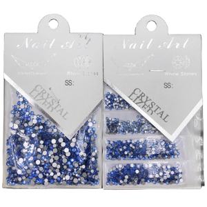 Diamants de verre à fond plat HQ Mixed Proc Discount, 4 grilles, pour accessoires de bijoux, nail art et création DIY, diamants ronds en cristal - Product Image 3