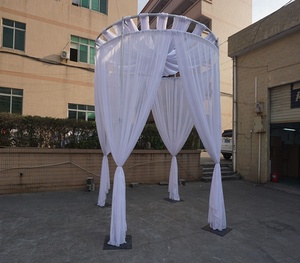 Kits de toile de fond robustes réglables de 3 m avec double cercle, support de toile de fond, tubes et draperies pour décorations de mariage - Product Image 4