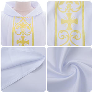 ハロウィンコスチューム中世ケープマント大人フード付き死吸血鬼魔法使いモンク魔女コスチューム司祭牧師ガウンローブ - Product Image 5