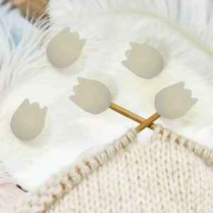 Rolhas De Ponto De Silicone Em Forma De Tulipa Tricô Protetores De Ponto De Agulhas De Tricô De Silicone Bonito Cap Ponta De Agulha De Malha - Product Image 4