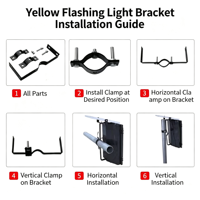 Feu de signalisation routière solaire clignotant LED jaune 400 mm 12 V en métal, marqueur de voie ambre, lampe de sécurité routière