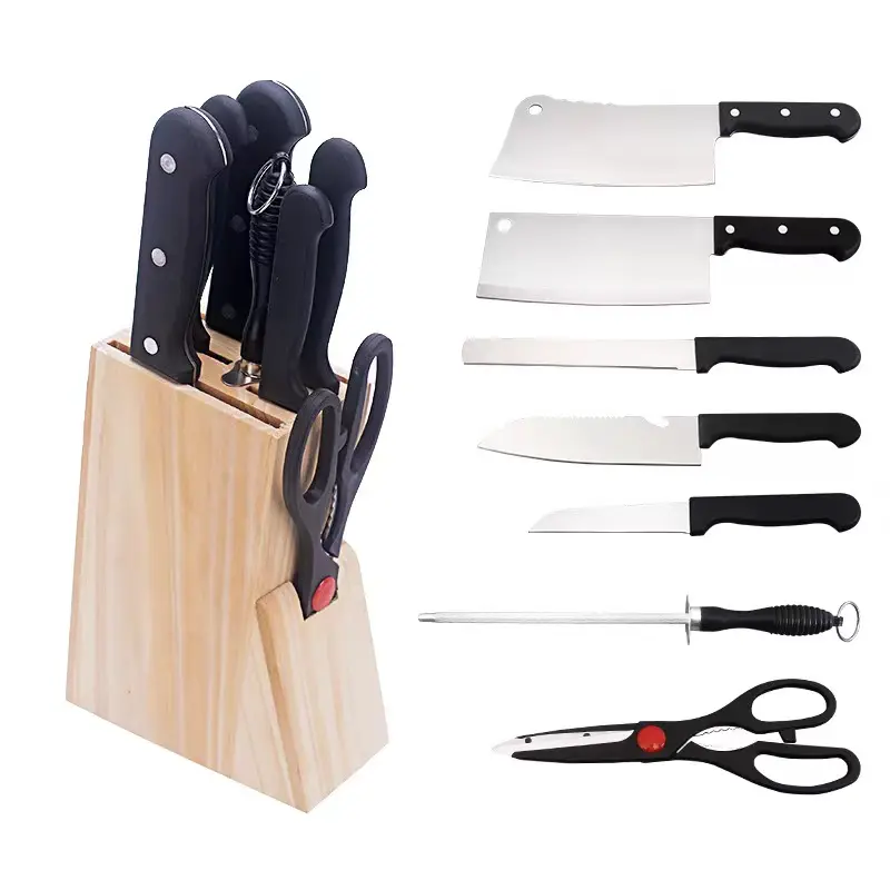 Wholesale 8Pieces Stainless Steel Kitchen Cutting Knives Set Plastic Handle Knife Set Kitchen Knives & Accessories