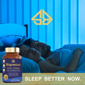 Complément alimentaire pour un sommeil sain OEM, magnésium pur, extrait 12 en 1, capsules pour adultes, soutien immunitaire, durée de conservation de 36 mois - Product Image 4