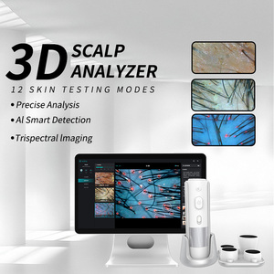 Caméra HD AI pour cheveux et cuir chevelu avec zoom 10X-200X, imagerie trispectrale, analyseur de cheveux précis, appareil d'analyse du cuir chevelu - Product Image 1