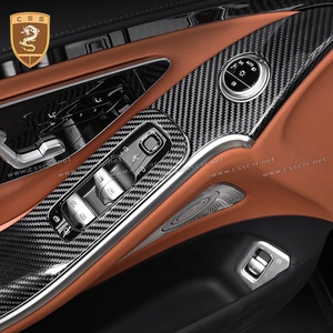 Cinta adhesiva de 3M para puerta Interior de coche, embellecedor de fibra de carbono para tablero de automóvil Mercedes Bens Clase S, W223, S400L, S450, <span class=keywords><strong>Maybach</strong></span>, <span class=keywords><strong>S480</strong></span>, S500 - Product Image 3