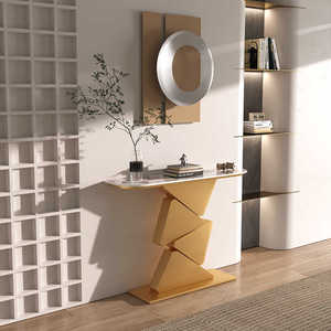 Table en dalle de roche de luxe <span class=keywords><strong>l</strong></span>égère de style italien Armoire moderne et simple <span class=keywords><strong>contre</strong></span> le mur, plate-forme avec vue sur <span class=keywords><strong>l</strong></span>'entrée - Product Image 3