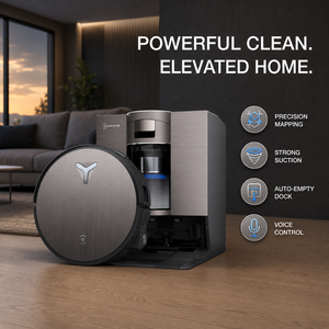 หุ่นยนต์ดูดฝุ่นและถูพื้น ECOVACS DEEBOT X11 OmniCyclone พร้อมสถานีแบบไม่ใช้ถุงเก็บฝุ่น, ตัวช่วย AI YIKO และระบบชาร์จเร็ว PowerBoost - Product Image 1