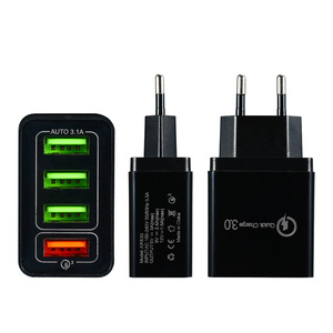 Caricatore <span class=keywords><strong>Rapido</strong></span> 3.1A Quick Charge 3.0 con Spina UK, Caricatore da Muro USB a 4 Porte per <span class=keywords><strong>iPhone</strong></span>, Caricatore da Viaggio USB QC3.0 con Spina UK - Product Image 2